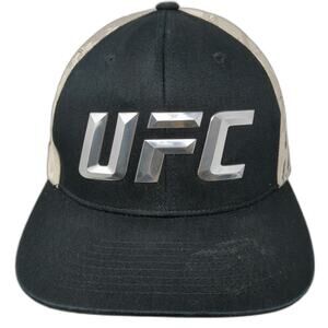 Venum Snapback Black Gray Hat One Size UFC 3D Logo Graphic Print MMA Cotton